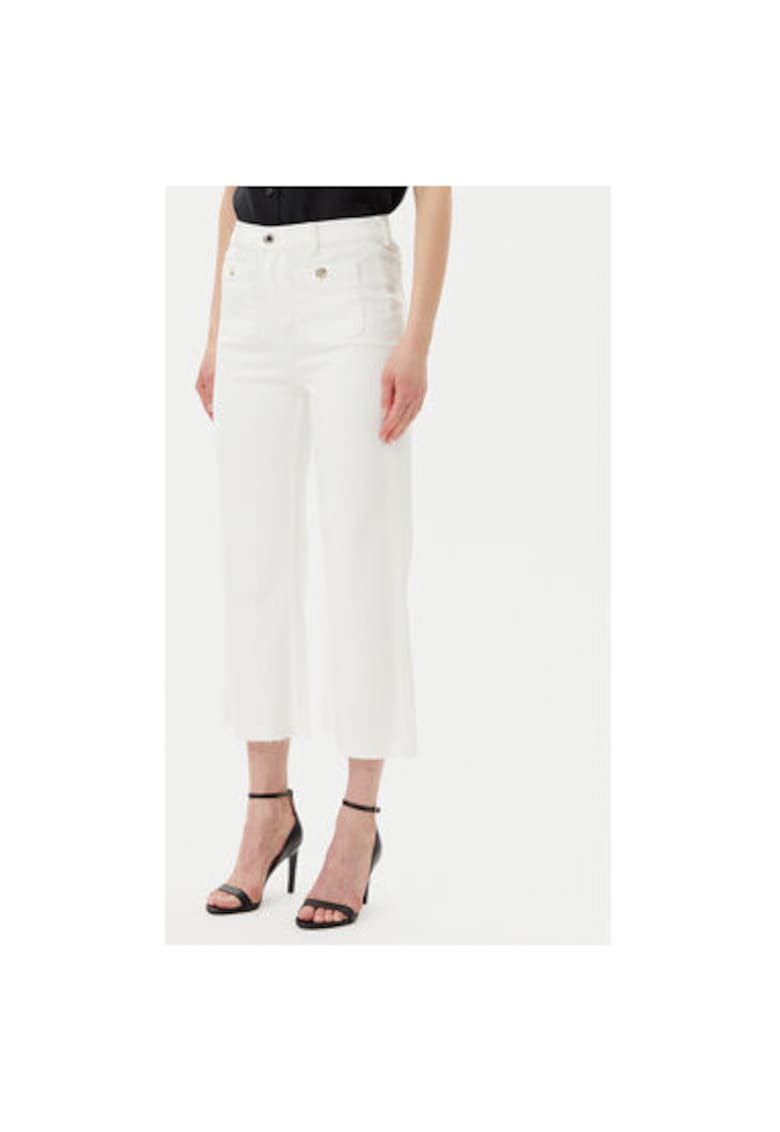 Pantaloni dama  241-PCLIC - Bumbac - Ecru