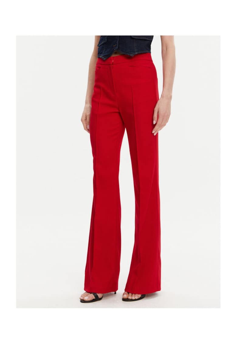 Pantaloni dama 251-PECO.F - Poliester/Viscoza - Rosu - Rosu