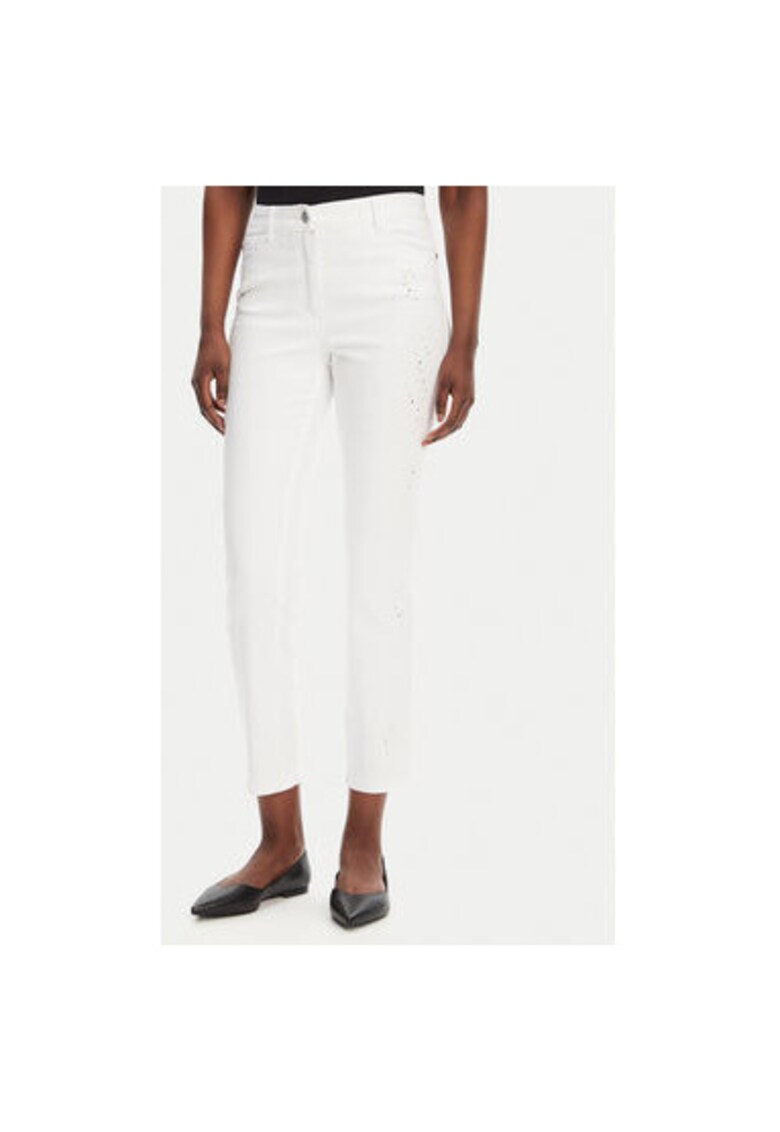 Pantaloni dama 14002416 - Bumbac/Poliester - Alb