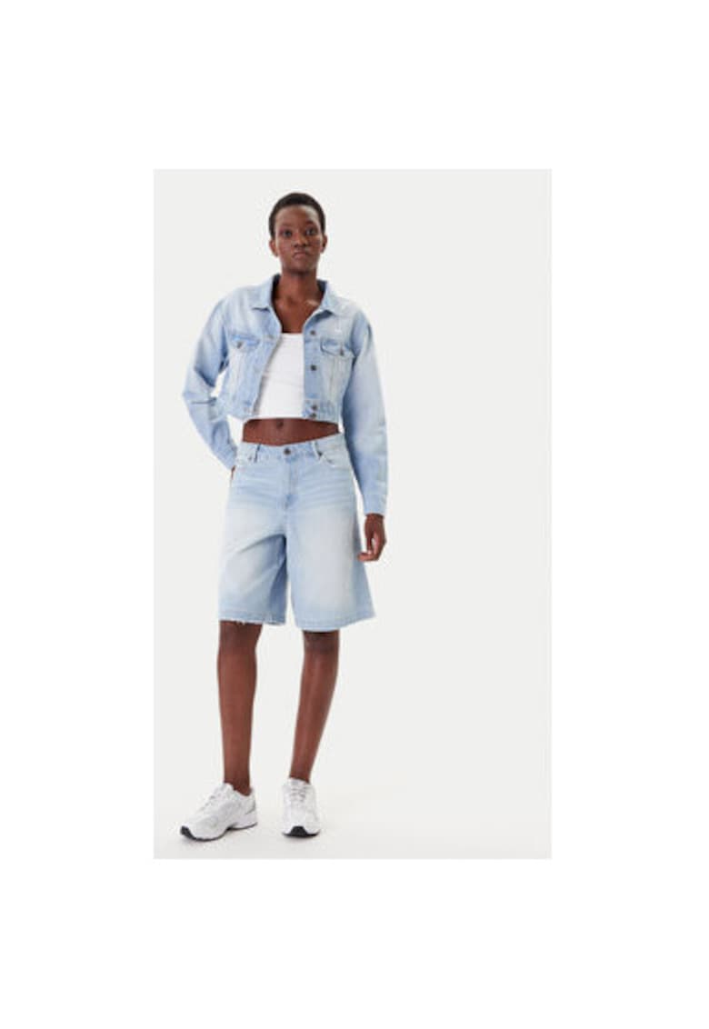 Pantaloni scurti din denim dama PD00005506 - Bumbac - Albastru Pantaloni scurti din denim dama PD00005506 - Bumbac - Albastru