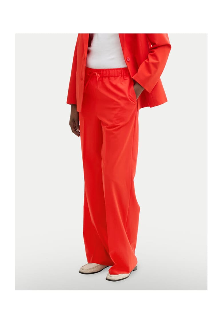 Pantaloni dama 1045693 - Poliester/Viscoza - Rosu - Rosu