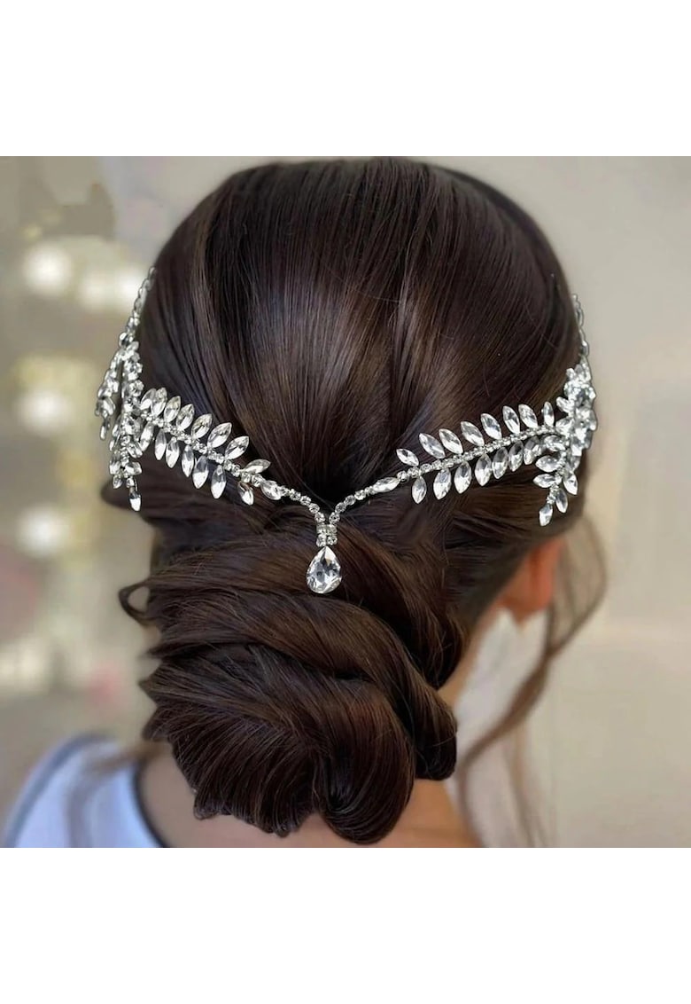 Accesoriu de par - argintiu - cu pietre - Indra C2