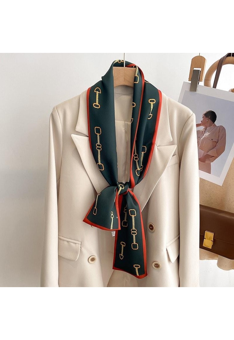 Esarfa verde - cu imprimeu - Frigga C2 -