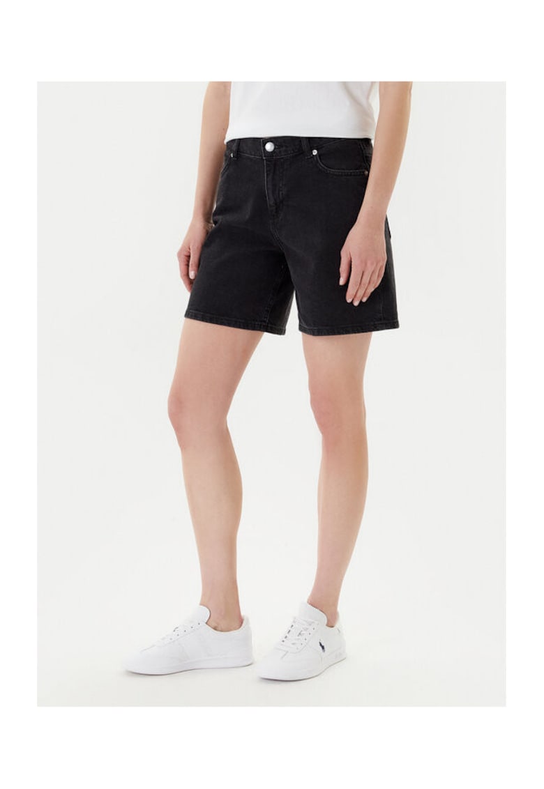 Pantaloni scurti din denim dama 1016562 - Bumbac/Elastan - Negru - Negru