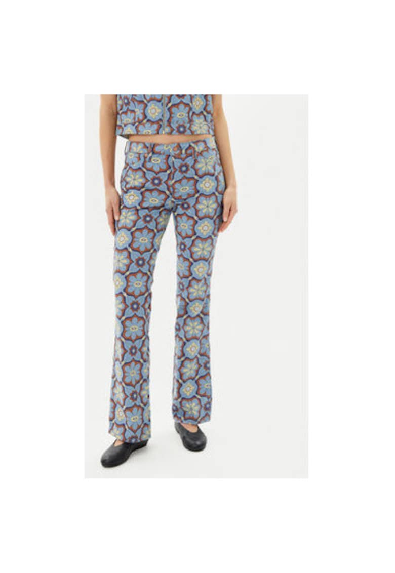 Pantaloni dama 112362659 - Bumbac - Albastru