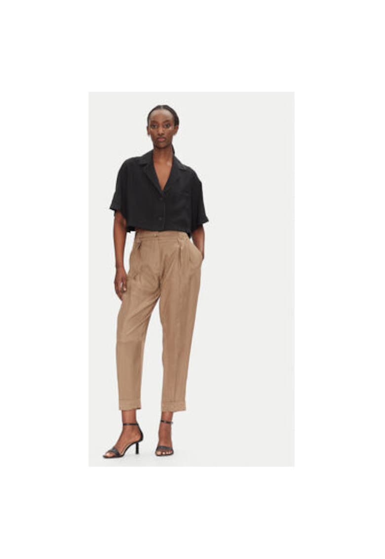 Pantaloni dama 53-5025 - Lyocell - Maro - Maro
