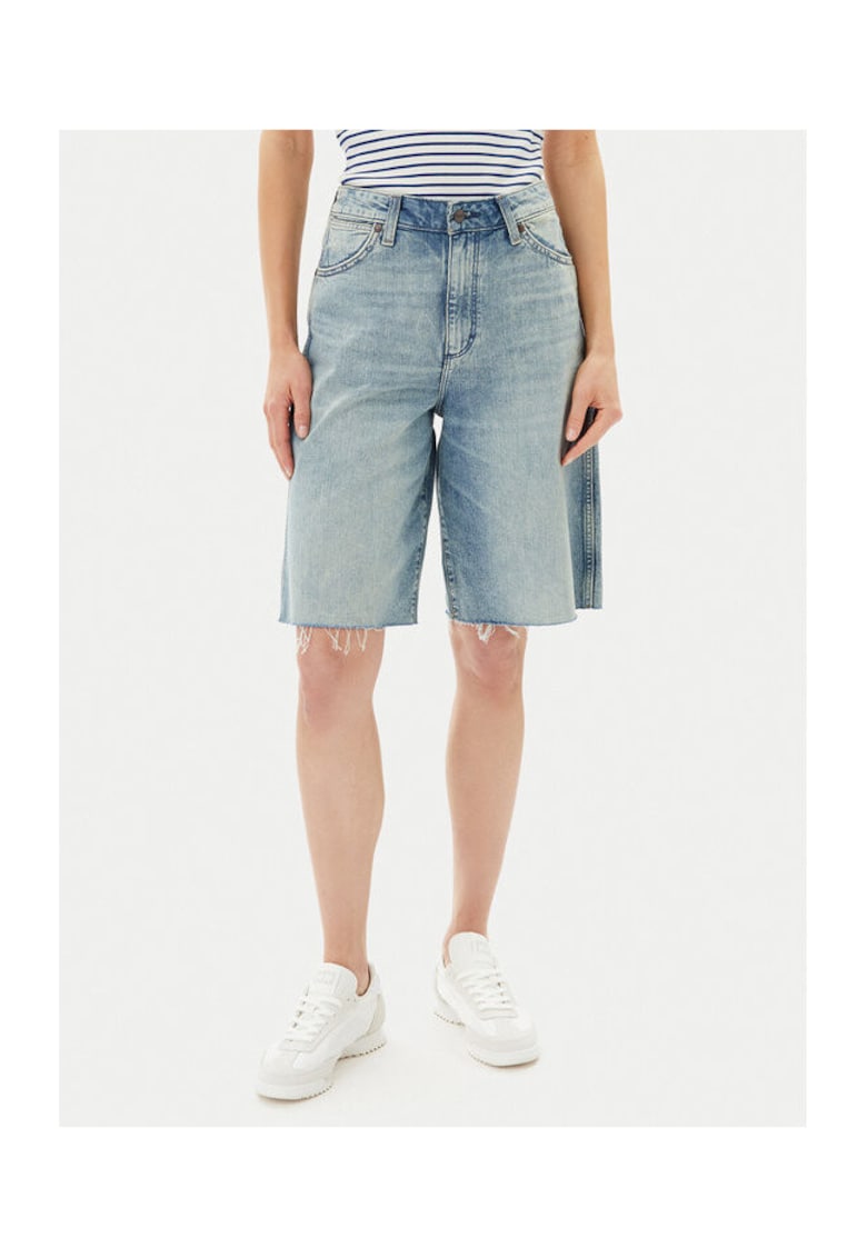 Pantaloni scurti din denim dama 112362710 - Bumbac - Albastru - Albastru