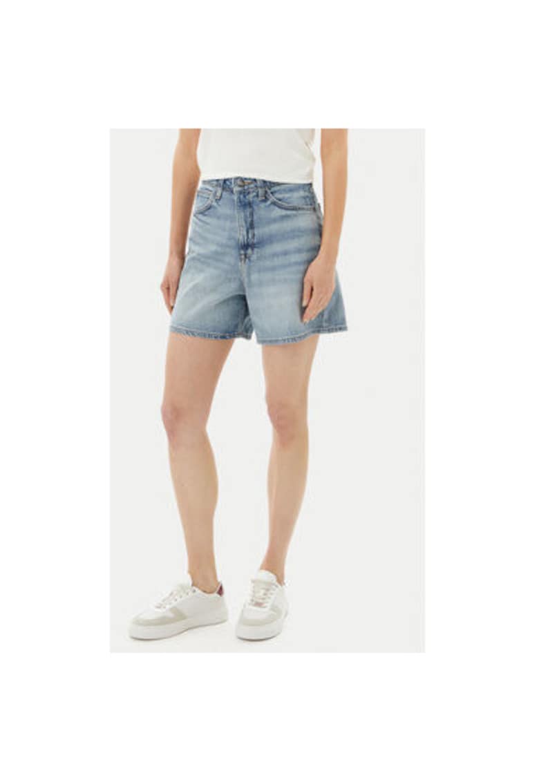 Pantaloni scurti din denim dama 112363786 - Bumbac/Lyocell - Albastru