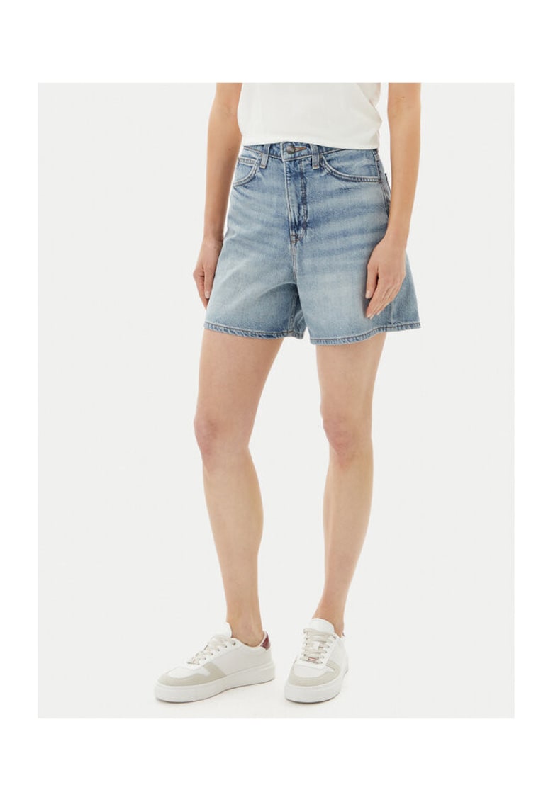 Pantaloni scurti din denim dama 112363786 - Bumbac/Lyocell - Albastru - Albastru