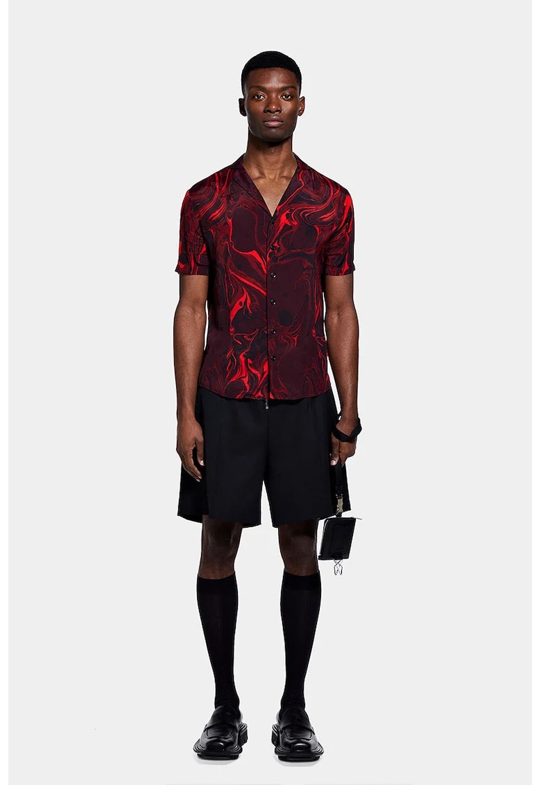 cămașă image de vară - mânecă scurtă - cu imprimeu canva