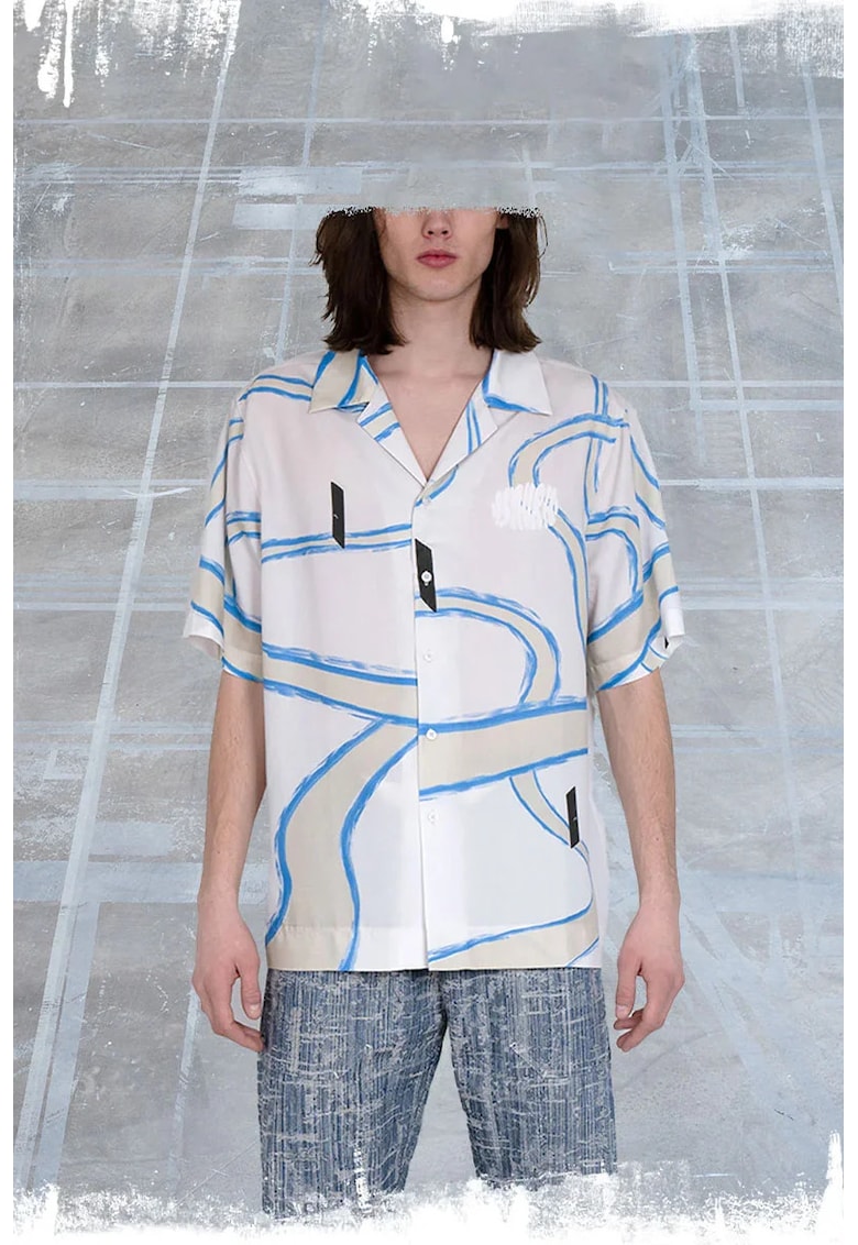 Cămașă cu mânecă scurtă supradimensionată Cămașă cu mânecă scurtă supradimensionată