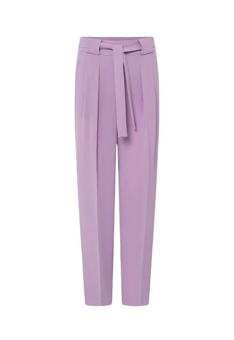 -Pantaloni regular fit cu buzunare laterale și cordon în talie detașabil