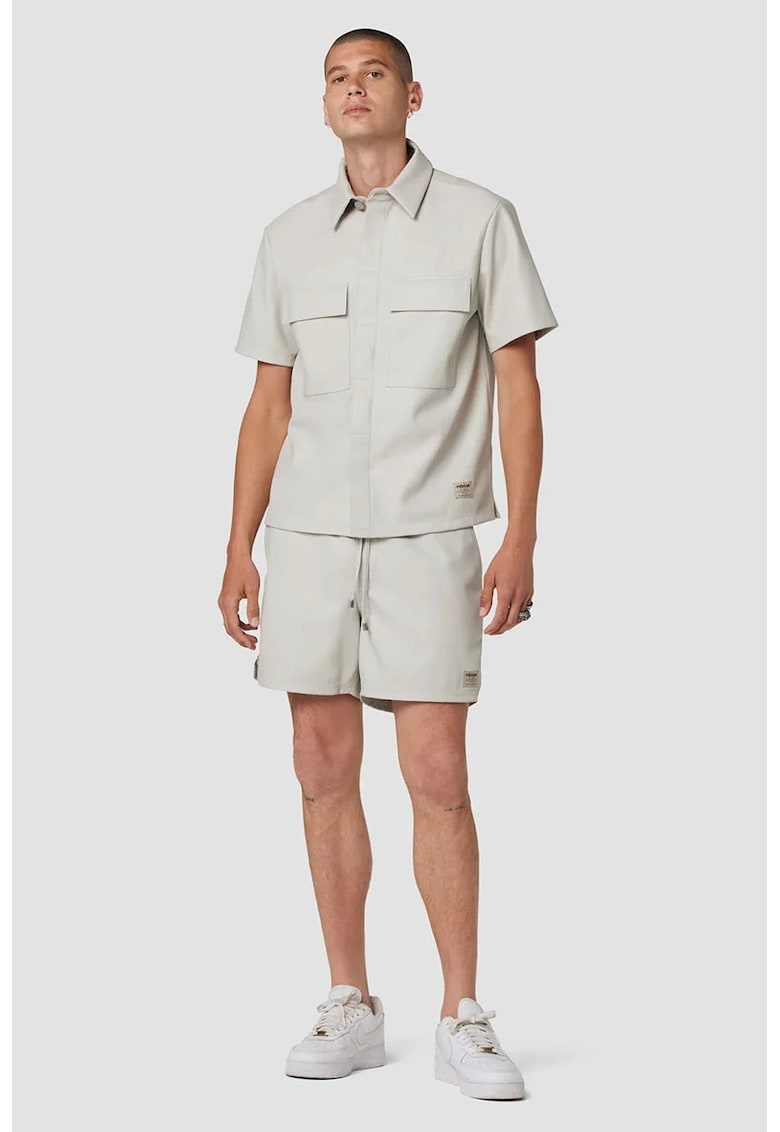 Cămașă ușor boxy din piele ecologic Cămașă ușor boxy din piele ecologic