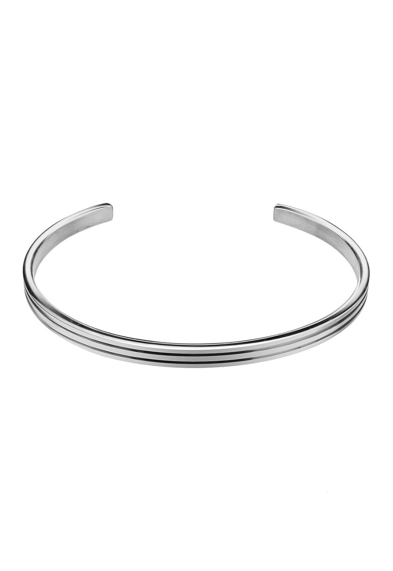 Bratara rigida fara inchidere din otel inoxidabil Thomas - Argintiu