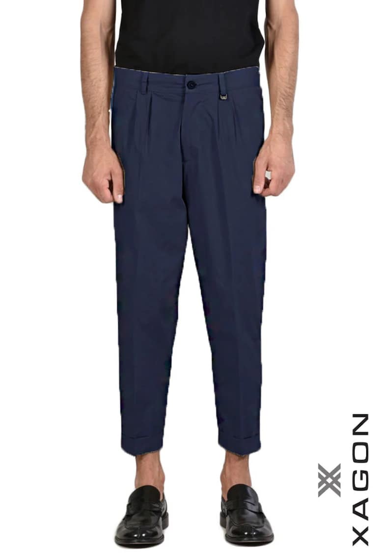 -Pantaloni crop cu pense