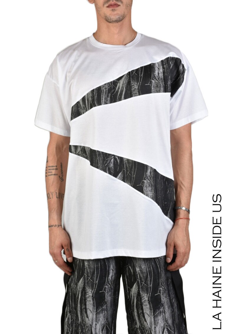 Tricou oversize cu imprimeu minimalist