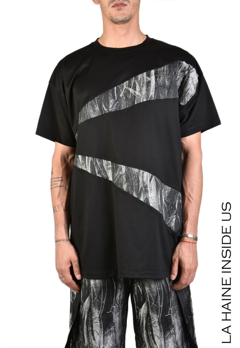 Tricou oversize cu imprimeu minimalist