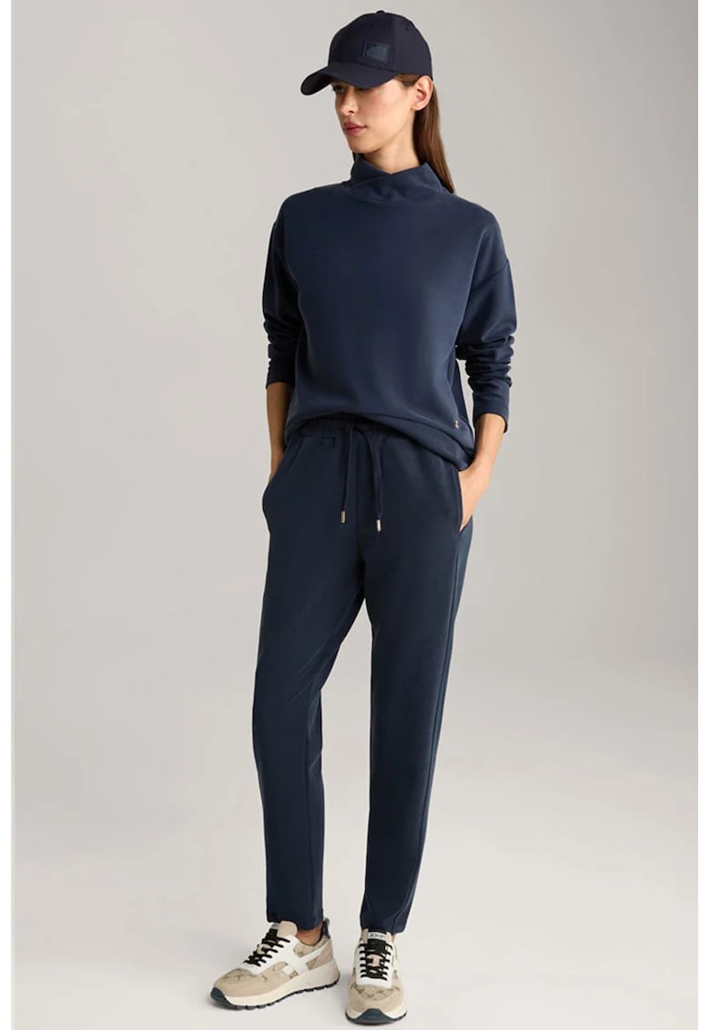 Pantaloni JP1 cu elastic și șnur în talie – albastru închis Pantaloni JP1 cu elastic și șnur în talie – albastru închis