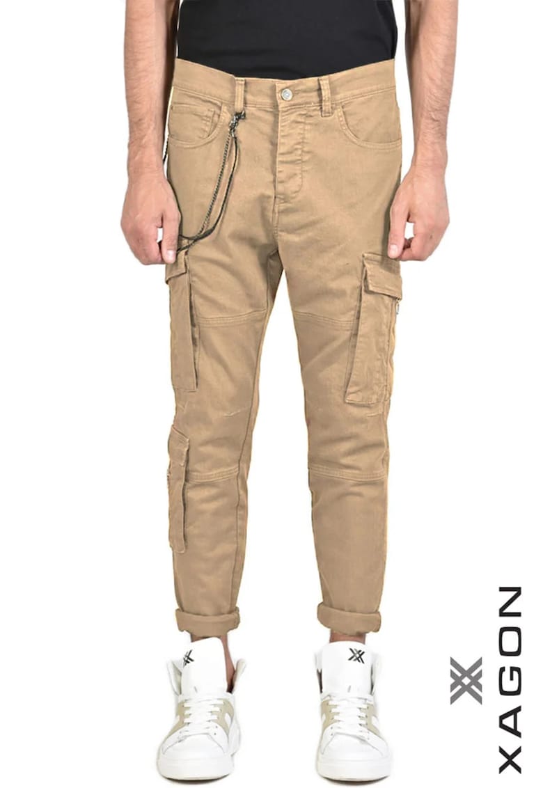 -Pantalon skinny mulați - fermoar lateral și buzunare