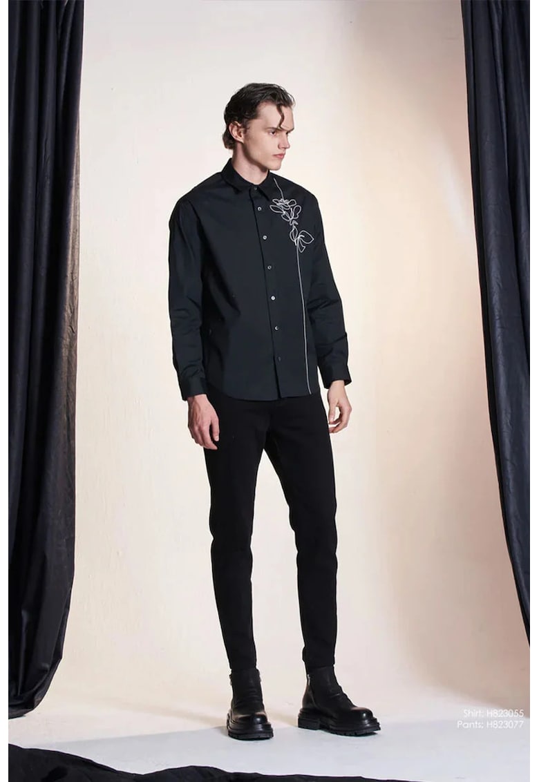 Cămașă clasică cu imprimeu tip floare Cămașă clasică cu imprimeu tip floare