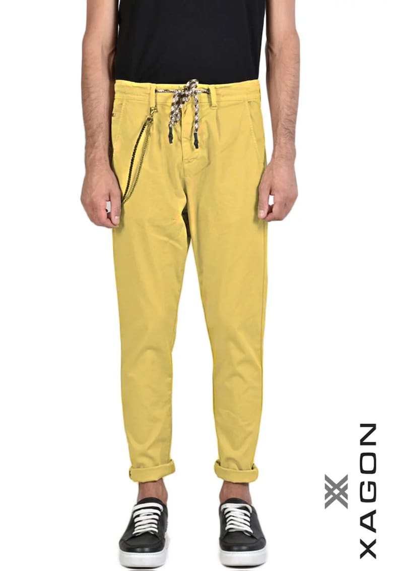 -Pantaloni coulisse regular fit - Galben