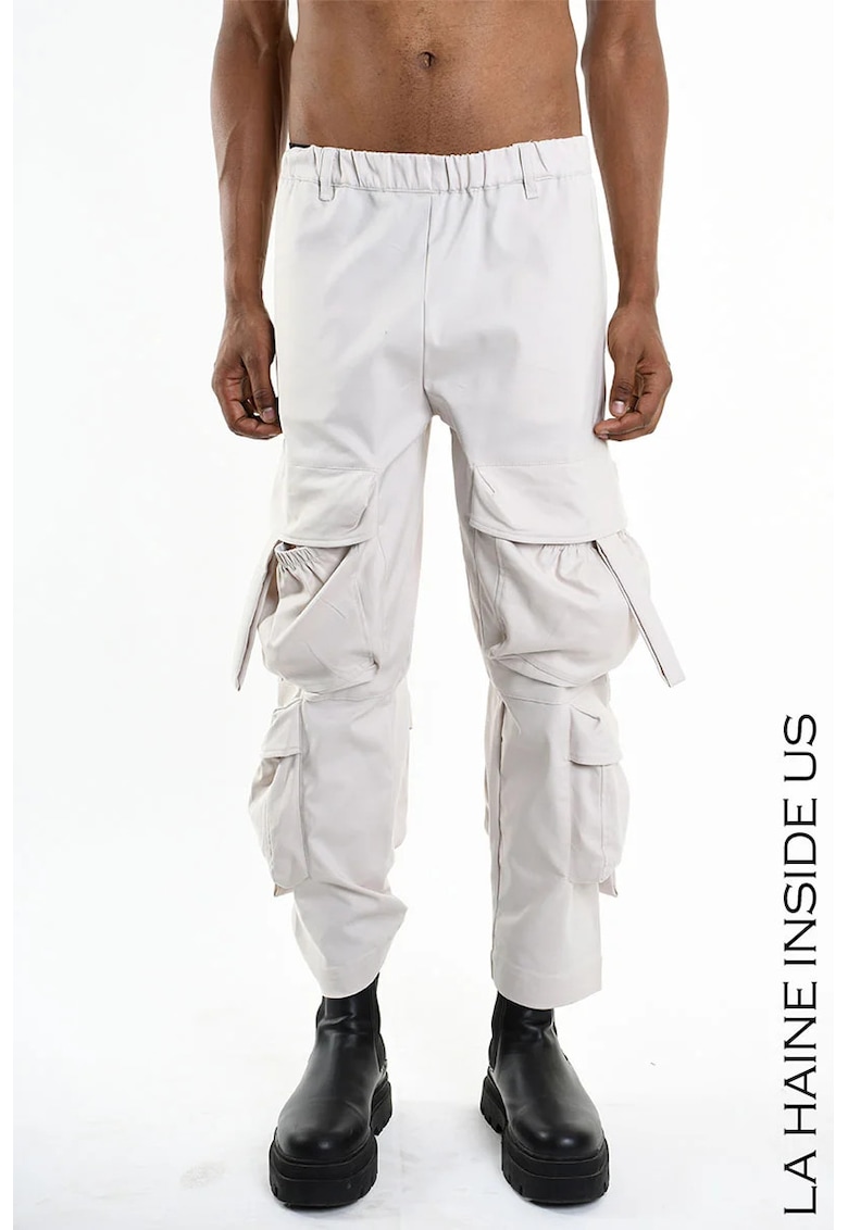 -Pantaloni largi - cargo cu elastic în talie