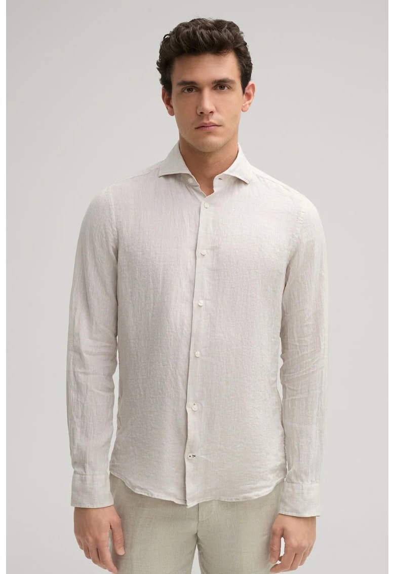 Cămașă regular fit cu mânecă lungă JP4 - Bej
