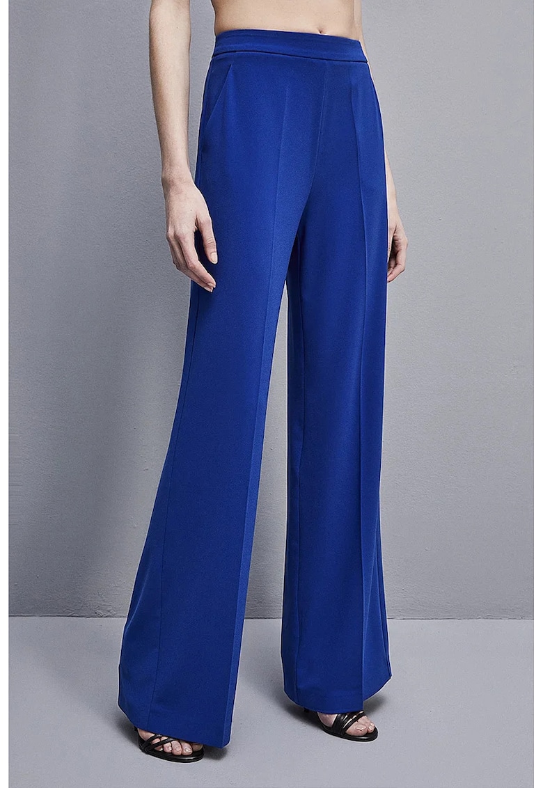 -Pantaloni palazzo largi cu buzunare laterale