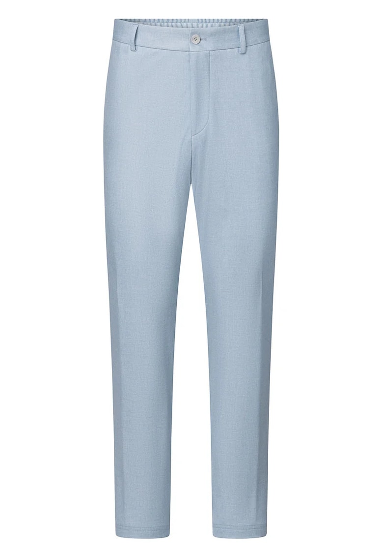 Pantaloni slim-fit cu buzunare laterale si elastic in talie