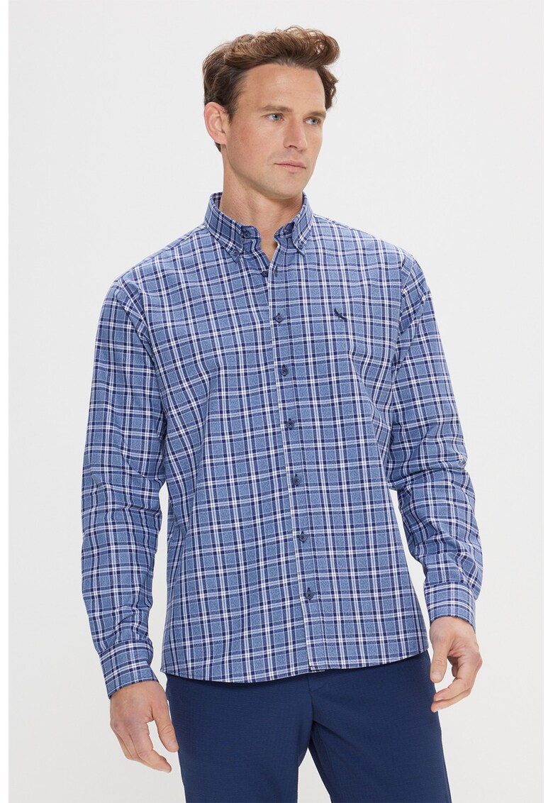 Camasa regular-fit cu model in carouri