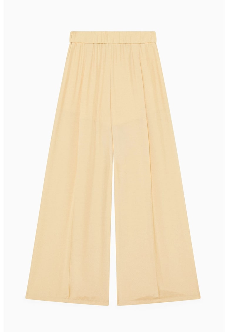 -Pantaloni largi cu elastic în talie