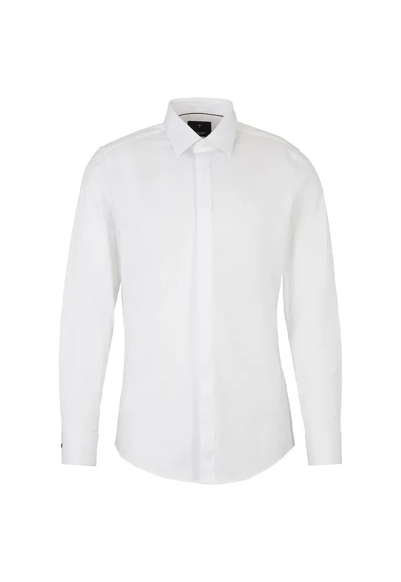 Camasa regular fit cu maneca lunga si inchidere prin nasturi ascunsi