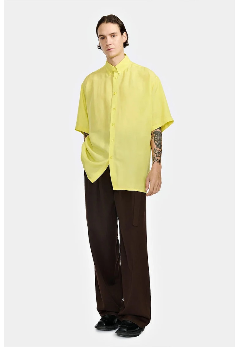 Cămașă supradimensionată cu mânecă scurtă