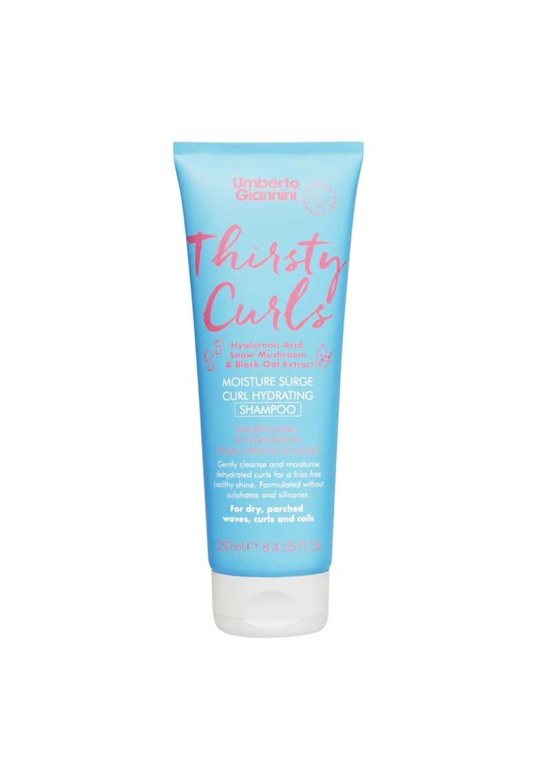 Sampon hidratant pentru parul cret uscat - cu acid hialuronic - Thirsty Curls - 250 ml