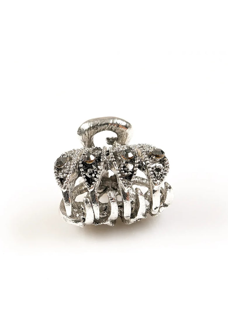 Cleste de par argintiu cu pietre acrilice