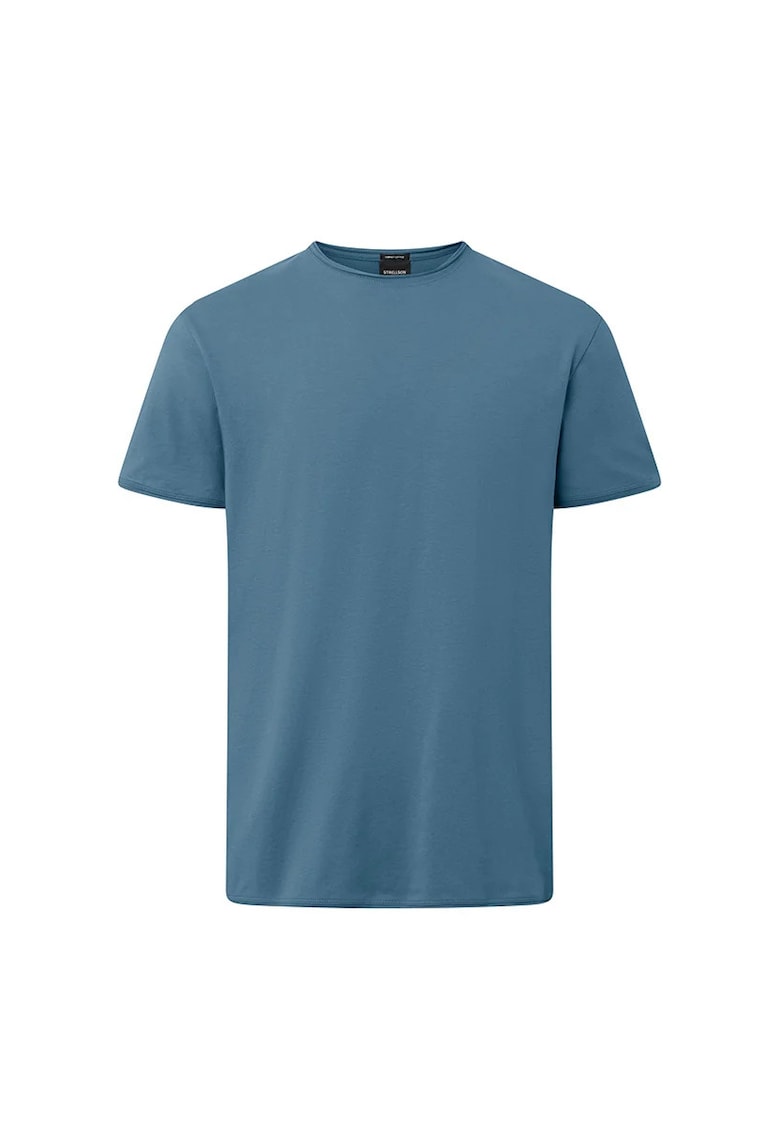 Tricou regular fit cu guler rotund 30035989 - Albastru inchis