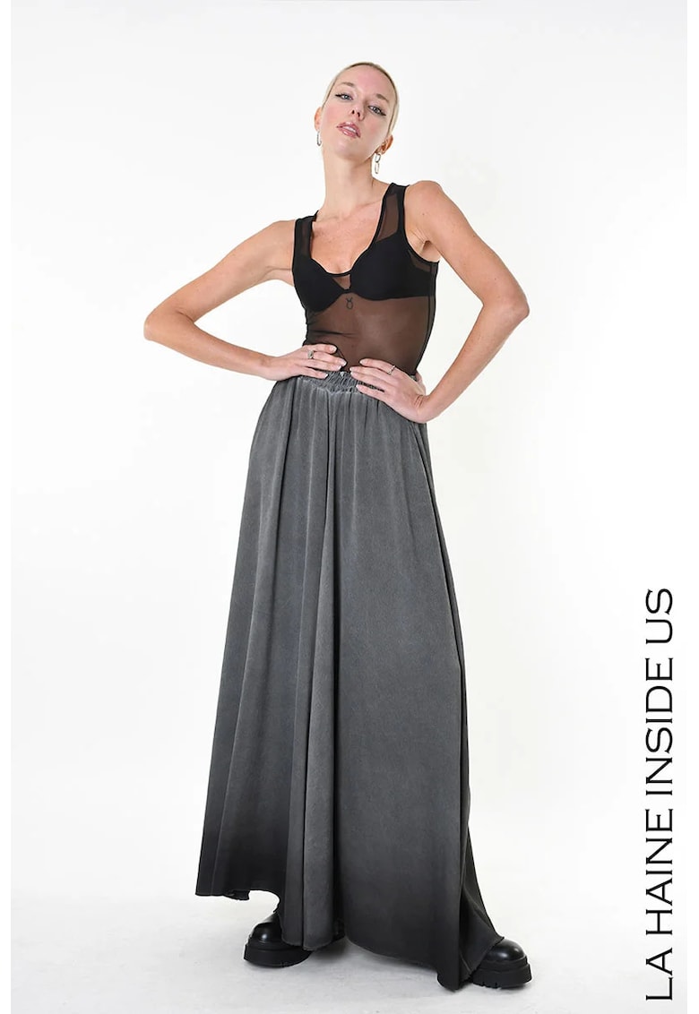 -Pantaloni largi cu șnur și elastic în talie LH