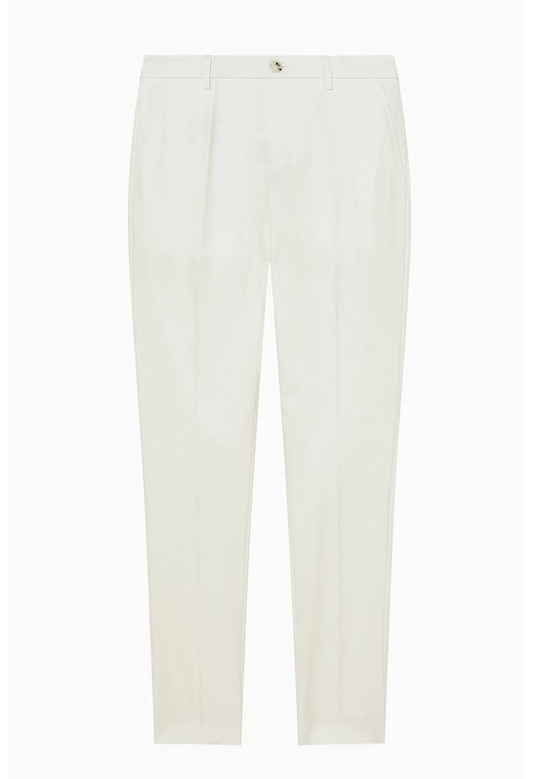 Pantaloni regular fit cu buzunare laterale PP5 - Alb
