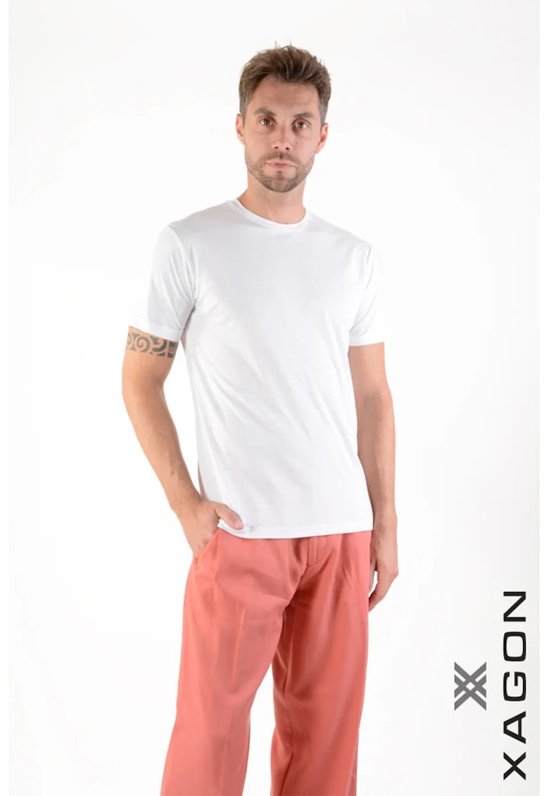 Tricou regular fit cu guler rotund 1DBOSTO Tricou regular fit cu guler rotund 1DBOSTO