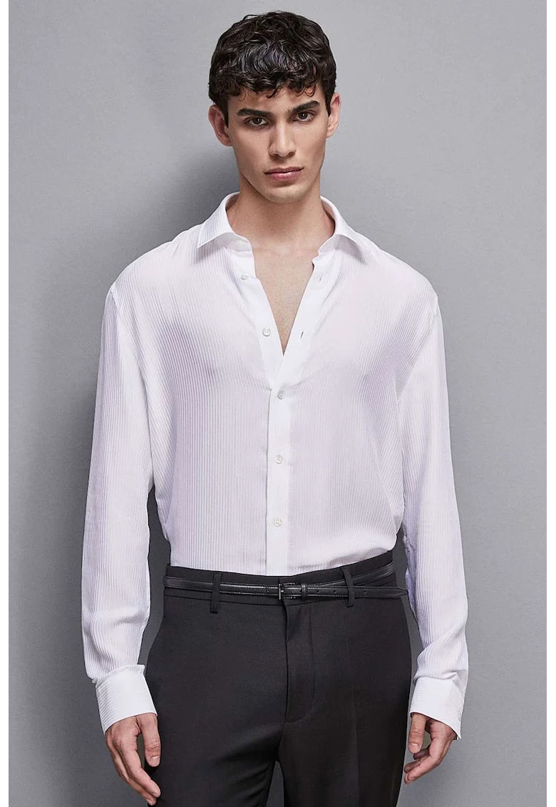 Cămașă supradimensionată cu mânecă lungă