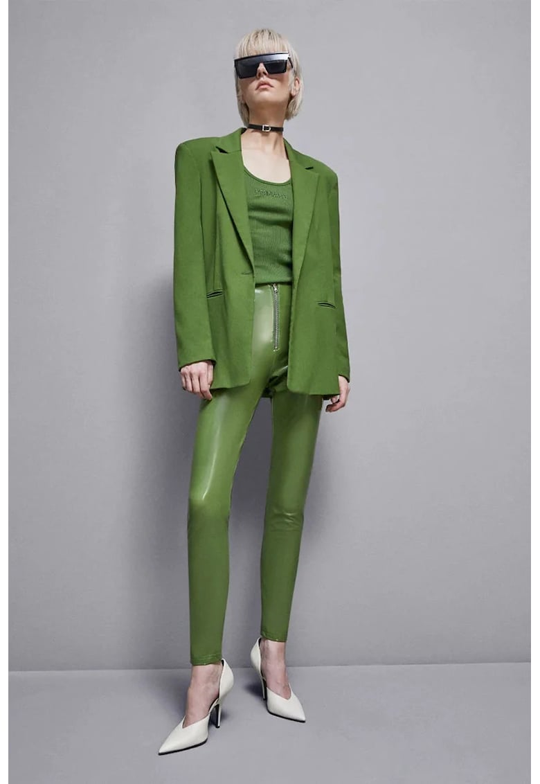 -Pantaloni skinny cu închidere prin fermoar