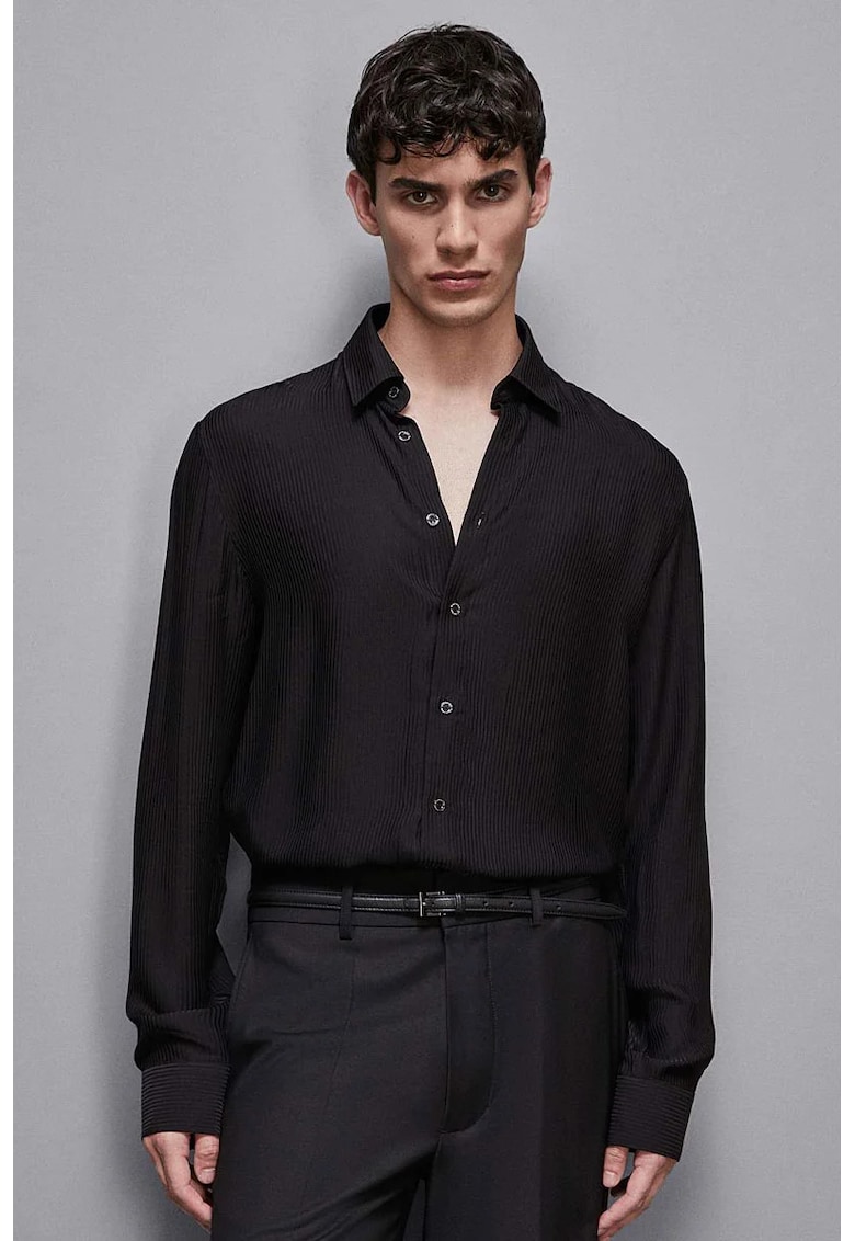 Cămașă supradimensionată cu mânecă lungă