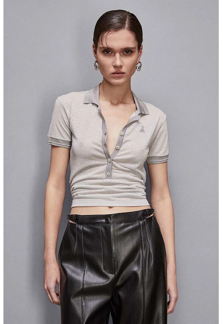 Tricou polo cu sclipici Tricou polo cu sclipici