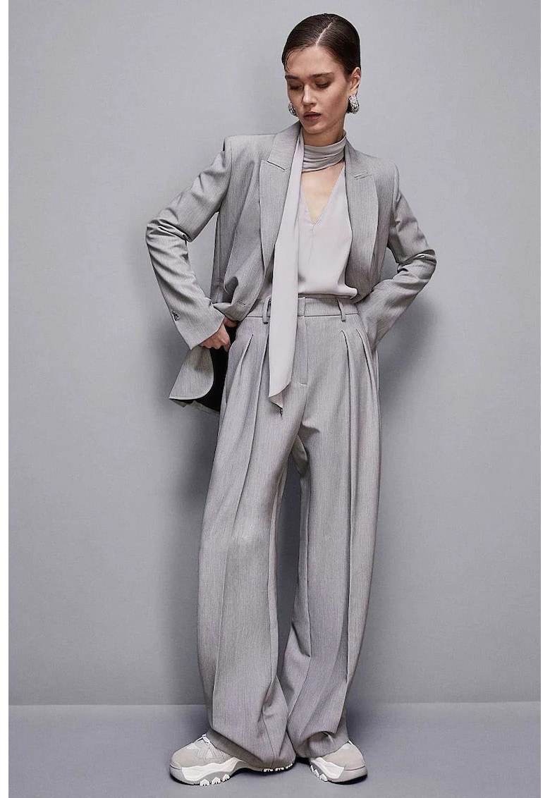 -Pantaloni supradimensionați cu buzunare laterale PP1 - Gri