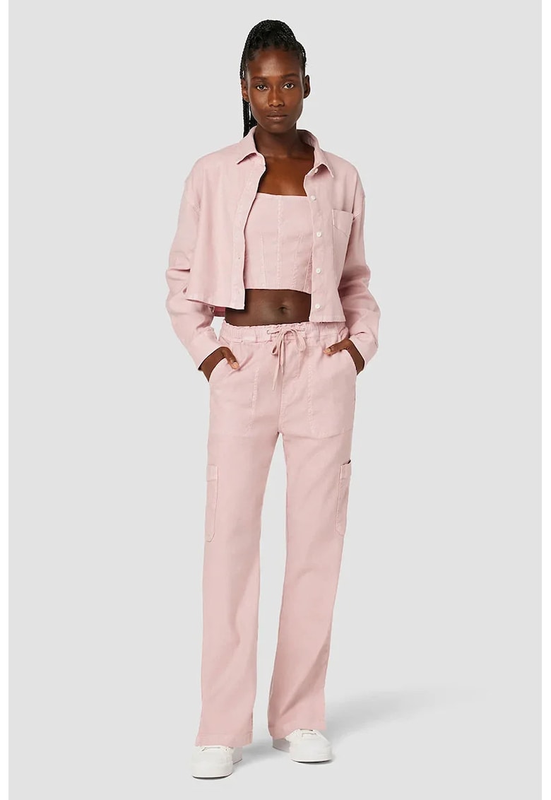 Cămașă crop cu manecă lungă Cămașă crop cu manecă lungă