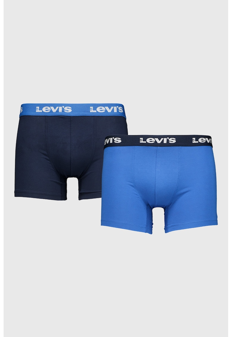 Set de boxeri cu banda logo in talie - 2 perechi - Albastru royal/Bleumarin