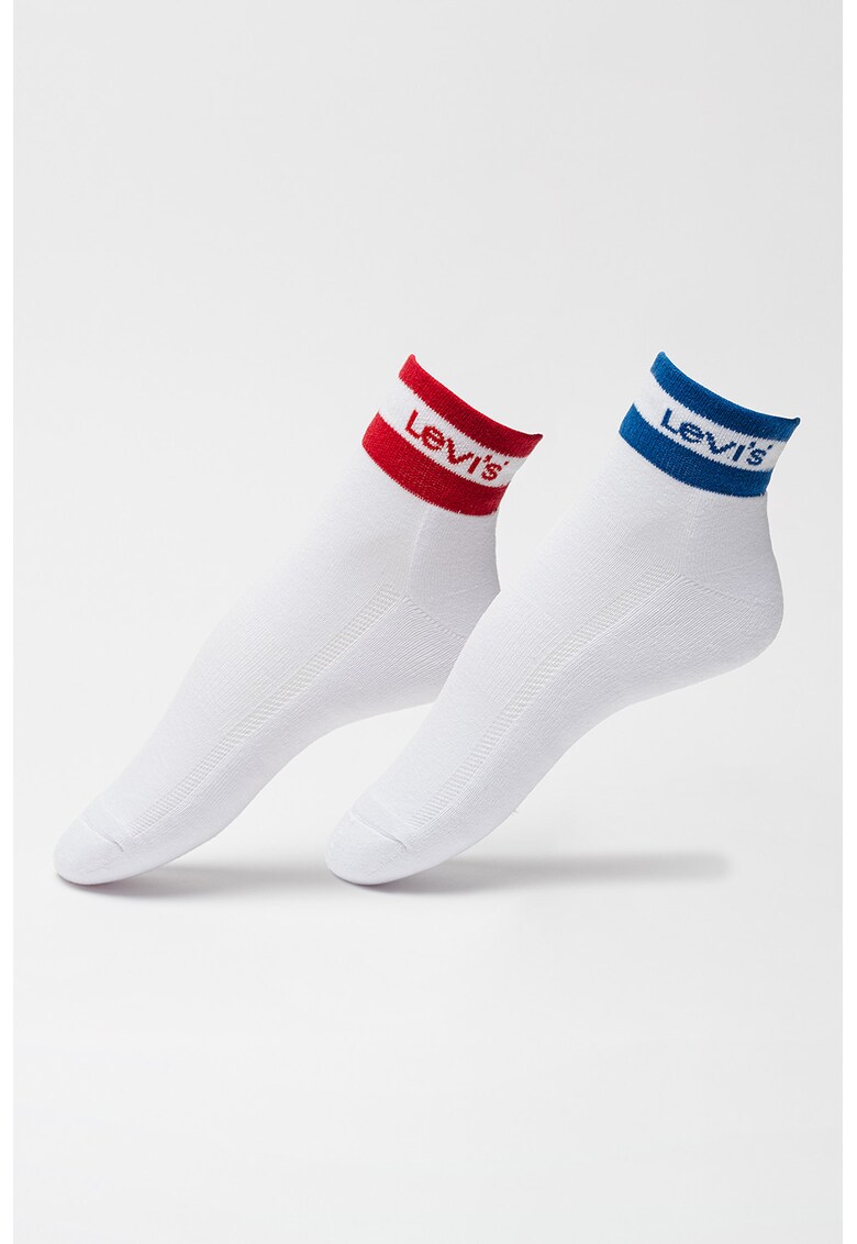 Set de sosete scurte unisex - 2 perechi - Alb optic