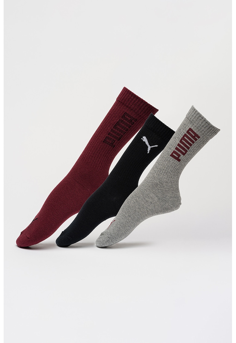 Set de sosete lungi cu logo - 3 perechi Set de sosete lungi cu logo - 3 perechi
