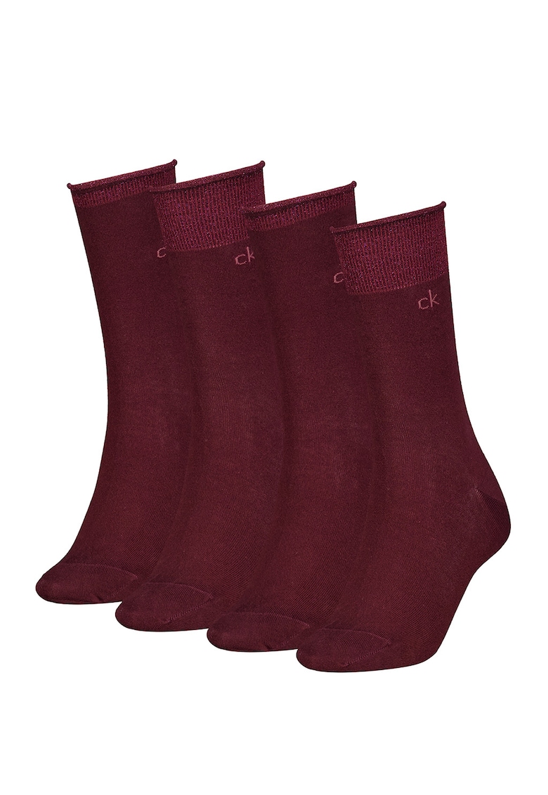 Set de sosete lungi cu aspect stralucitor - 4 perechi Set de sosete lungi cu aspect stralucitor - 4 perechi