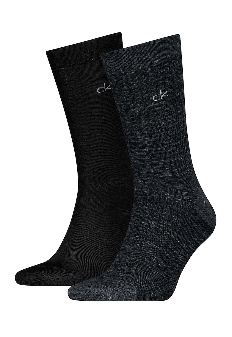 Set de sosete lungi cu logo - 2 perechi - Negru/Verde englez